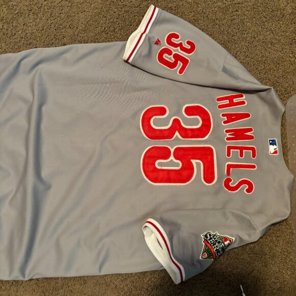 Philadelphia Phillies Cole Hamels Authentic MLB Jersey with All Star Patch - Picture 3 of 4